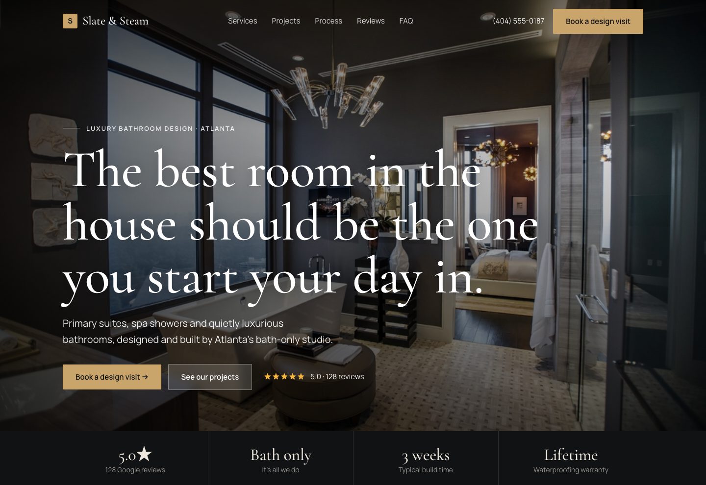 Slate & Steam website concept