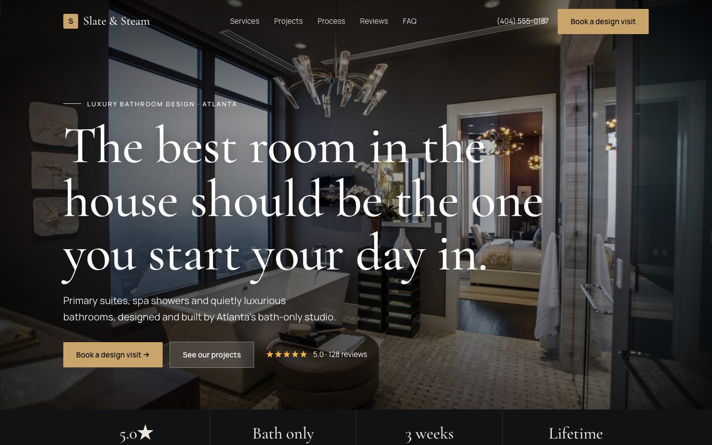 Slate & Steam website concept
